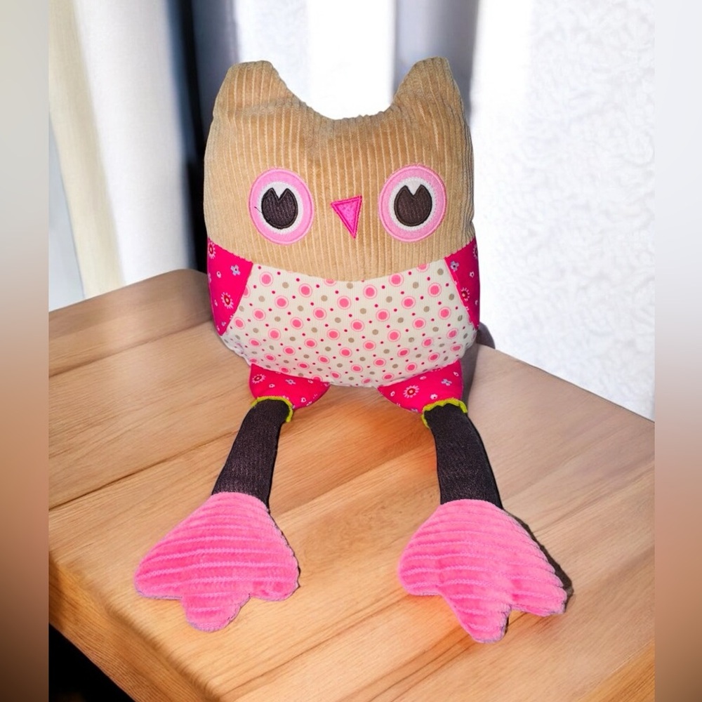 Pottery Barn Kids Penny Owl Plush Stuffed Animal Decorative Pillow Stuffy EUC